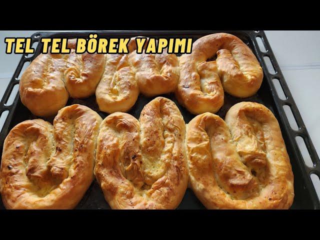 BÖREK HAMURU TARİFİYLE  DİLEDİĞİNİZ BÖREĞİ HAZIRLAYIN  AÇIMI KOLAY TEL TEL BÖREK YAPIMI ️ #bored