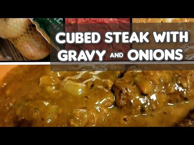 Smothered Cubed Steak with Onions & Gravy!!! Yummy "Oldschool" Cubed Steak Recipe.