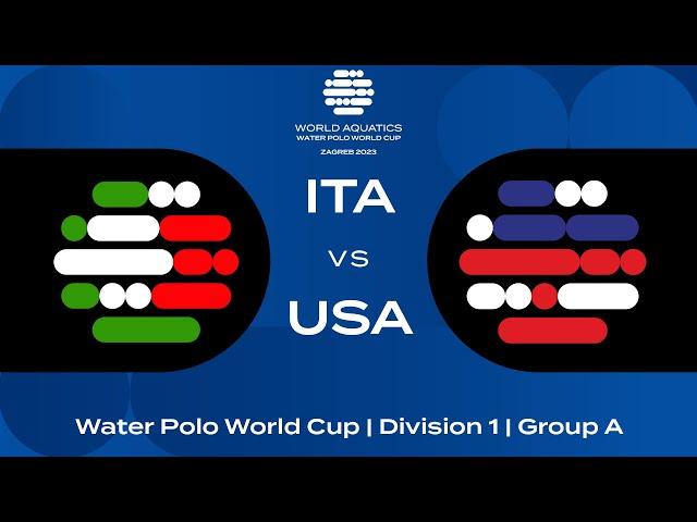 LIVE | Italy vs USA | Water Polo World Cup 2023 | Group A