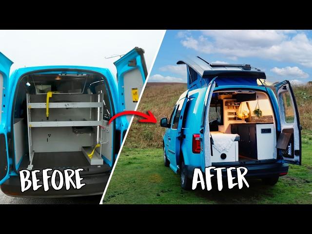 Micro Camper Van Build Time-Lapse | From Work Van to Home