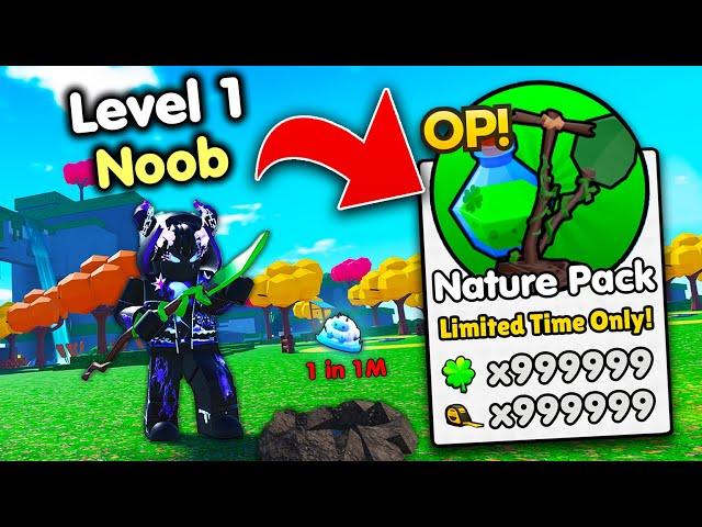 Starting Over as NOOB with OP NATURE PACK in Go Dig! (Roblox)