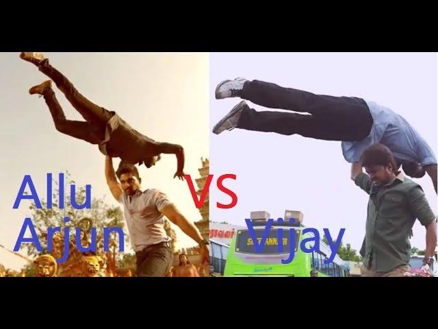 Allu Arjun Vs Vijay - Who Is Best??? | Sarrainodu Vs Bairaava | Action Clip - Fight Scenes