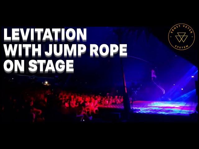 Alex Shimko Levitation with jump rope on stage live show