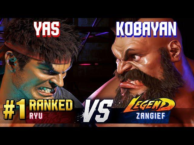 SF6 ▰ YAS (#1 Ranked Ryu) vs KOBAYAN (Zangief) ▰ High Level Gameplay