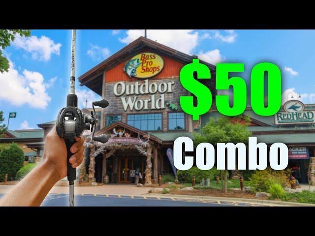 $50 Bass Pro Shops CHEAPEST Fishing Combo (Best Budget Bass Rod & Reel)