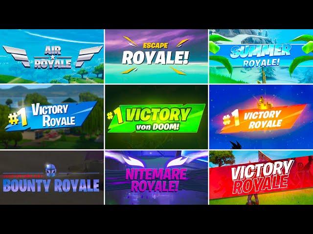 Evolution of Fortnite Victory Royale (Chapter 1 Season 1 - Chapter 5 Season 4)