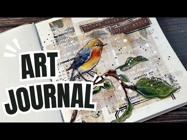 Bird on a Branch: Beginner-Friendly Art Journal Techniques