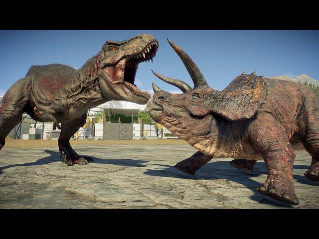 T-REX vs HERBIVORE & CARNIVORE DINOSAURS IN WASHINGTON STATE - Jurassic World Evolution 2