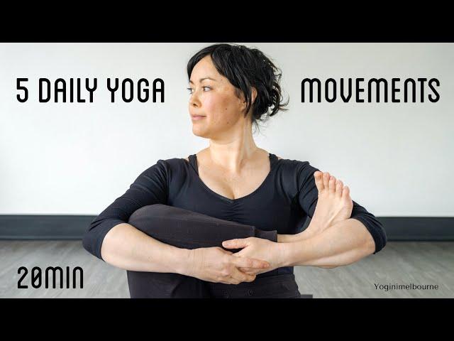 5 daily yoga movements for vibrancy & energy | 20min morning practice