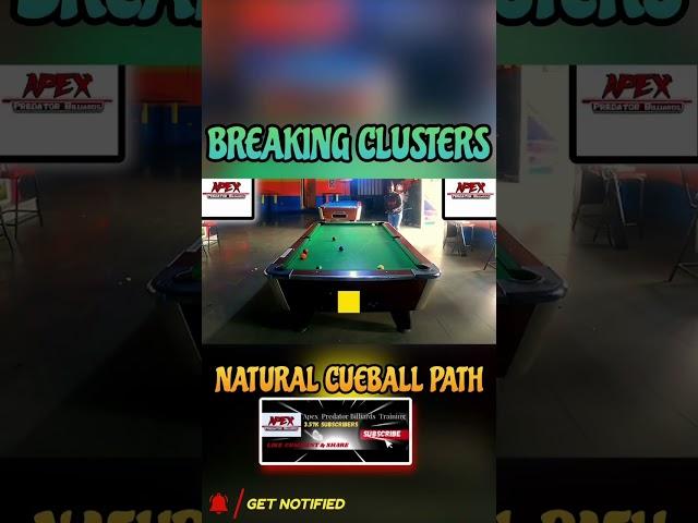 Using the cueball natural path to break out clusters| USEFUL 9 BALL TIPS #mustwatch