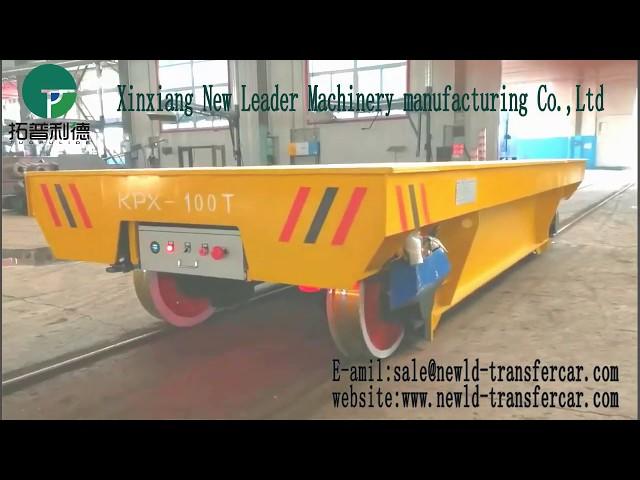 Heavy Duty Rail Transfer Cart - Battery Powered Track Transfer Trolley - 100 Tons