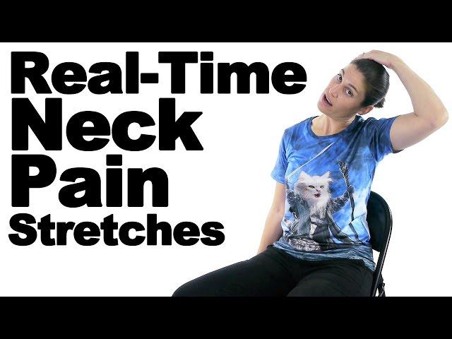 Real Time Neck Pain Stretches - Ask Doctor Jo