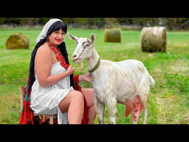 Beautiful Girl Makes Real Homemade Goat Milk Cheese! Life in a Faraway Ukrainian Village