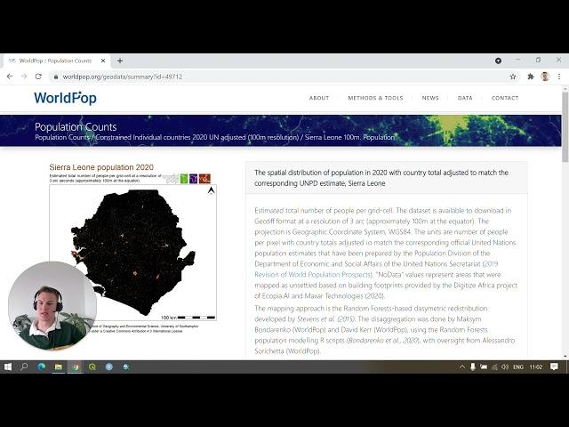 Maps/GIS workshop Day 2 Video 1: Downloading WorldPop Population Data