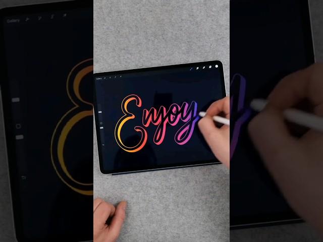 How to make Gradient Lettering in Procreate