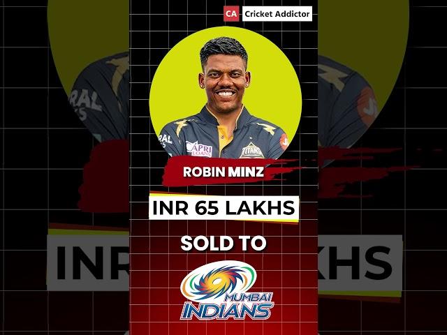 Ipl Mega Auction 2025: Robin Minz Joins Mumbai Indians for ₹65 Lakhs | IPL 2025 Auction Highlights