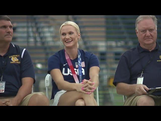 Olympic champion Katie Nageotte honored with homecoming celebration in Olmsted Falls