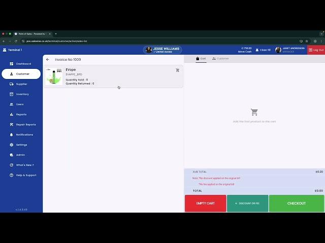 How to Cancel Reserved Item from a Customer Sale in Salewise | Reservation Update