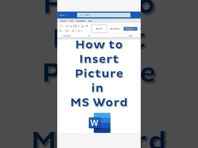 How to Insert Picture in MS Word #shorts #msword