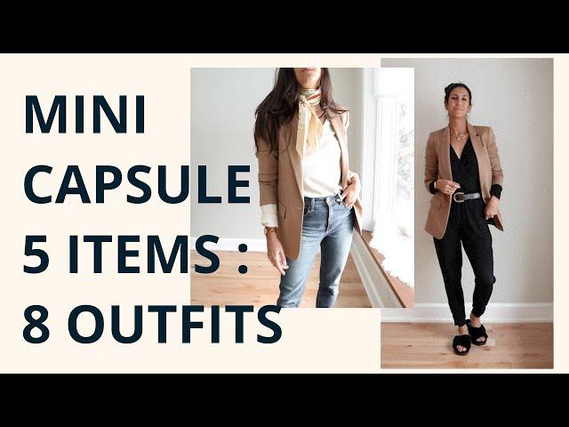 WORK FROM HOME Minimalist Capsule Wardrobe: 5 Items 8 Outfits | Lookbook Comfy & Chic