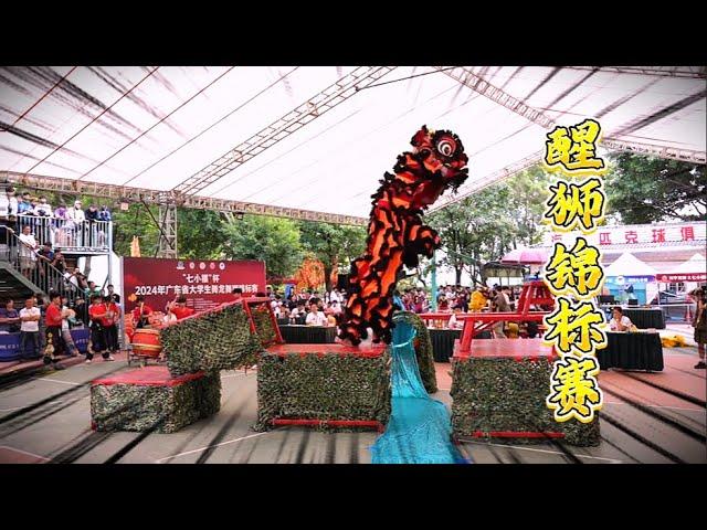 Lion Dance | 2024 Guangdong University Students Lion Dance Championship |广东白云学院醒狮队  舞狮比赛 醒狮表演 传统龙狮文化