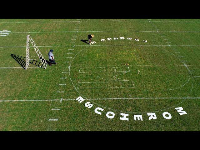 Check out drone video of field being prepped for Tuskegee Morehouse Football Classic