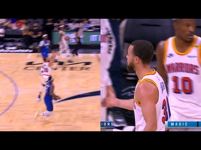 Stephen Curry 3/4 COURT Buzzer Beater vs Magic and acts so casual after