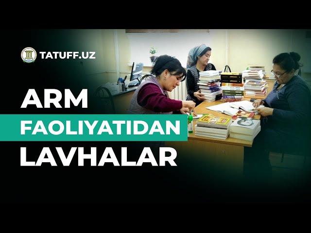 Axborot-resurs markazi faoliyatidan lavha | @tatuffrasmiy