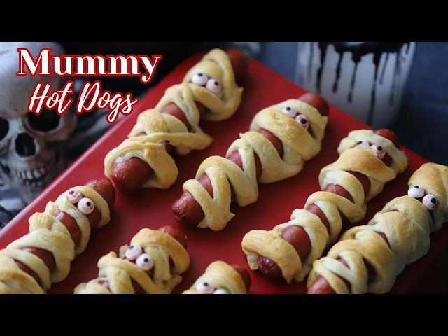 Mummy Hot Dogs - Easy Halloween Recipe!!