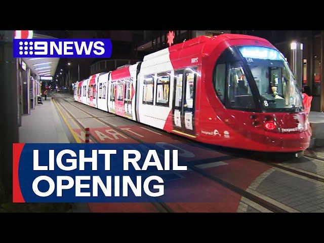 Parramatta's light rail opens, after 5-years in the making | 9 News Australia