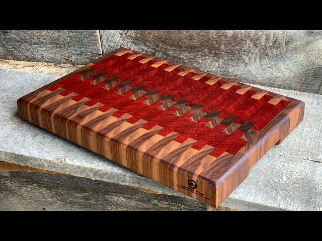 Walnut Padauk End Grain Cutting Board | Functional Kitchen Art 4K