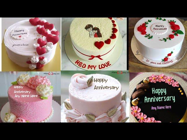  Anniversary Cake Designs For Beginners/Simple Anniversary Cake Designs/Cake Decoration/️