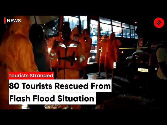 Telangana Floods: 80 tourists stranded at Muthyala Dhara waterfalls in Mulugu Rescued