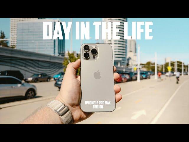 Day In The Life With the NEW iPhone 16 Pro Max | 24 Hour Review