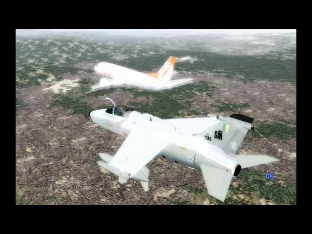 Interceptação Jato AMX Falcão A1 em Um B733 | Jet Interception At B733 | FS2004 HD