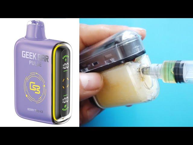 How to open disassemble  Geek Bar Pulse Rechargeable disposable cigarette Multiple Use