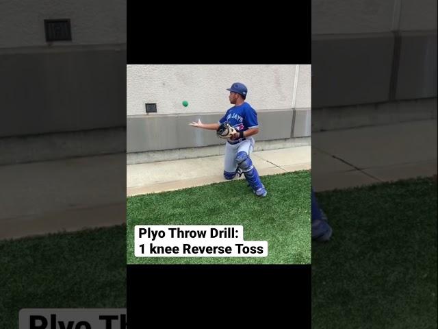 Plyo Throw Drill: 1 knee reverse Toss