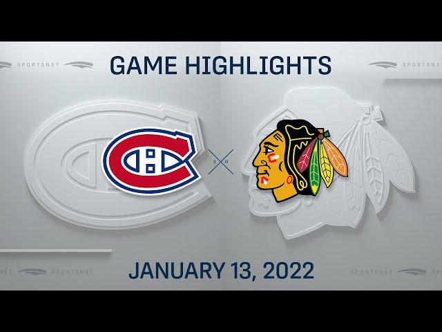 NHL Highlights | Canadiens vs. Blackhawks - Jan. 13, 2022