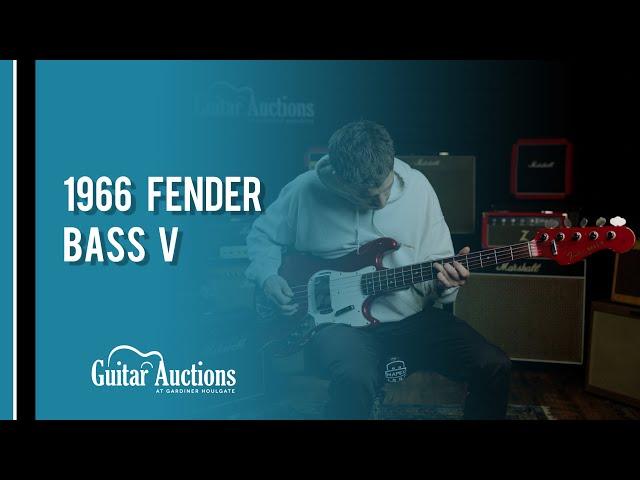 1966 Fender Bass V - Candy Apple Red - The Guitar Auction - 05/09/23