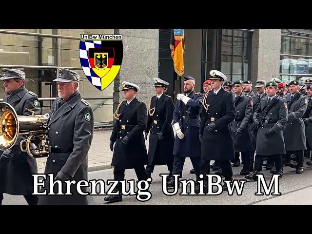 Ehrenzug UniBw M marschiert zum Hofgarten - Bundeswehr Volkstrauertag 2024 - Musikkorps GaPa