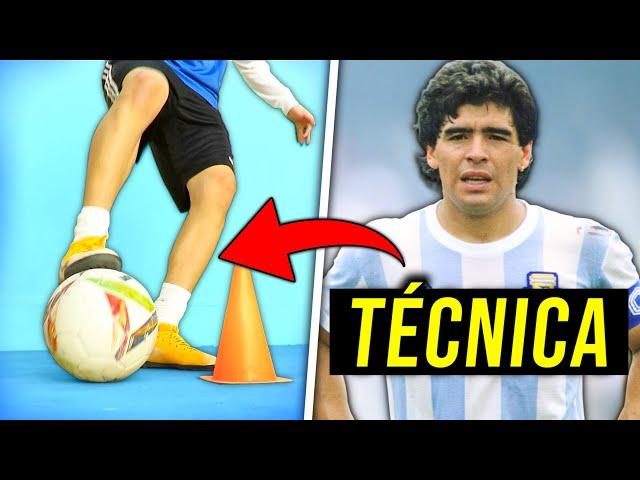 TÉCNICA INDIVIDUAL DE MARADONA ►10 EJERCICIOS para MEJORAR el REGATE/CONTROL/PASE y FUERZA EN FUTBOL