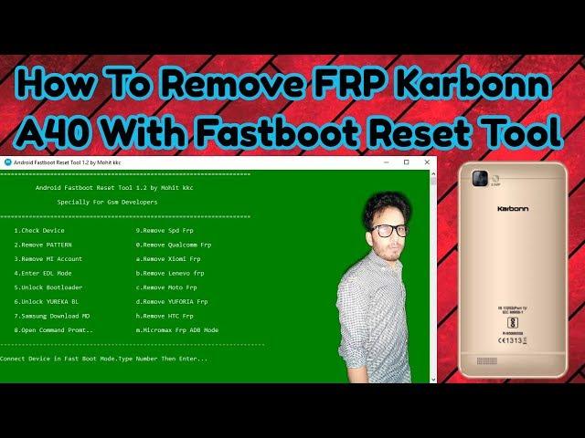 How To Remove Any SPD Frp With Android Fastboot Reset Tool