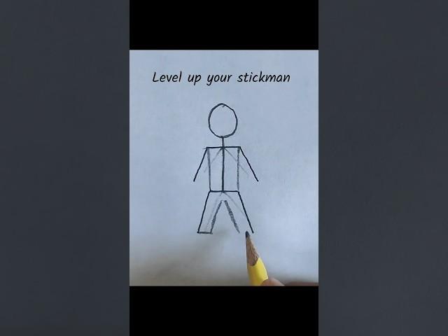 Learn How to draw a level up Stickman  #art #stickman #drawing #howtodraw