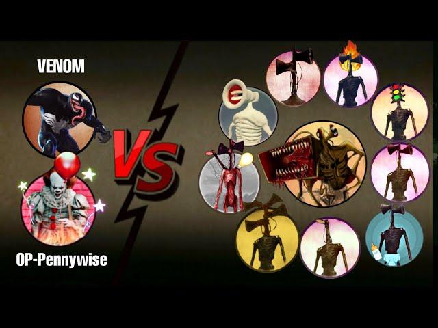 VENOM, OP-PENNYWISE Vs The Great Siren Family |LEGENDARY VIDEO | YY KAUSHIK