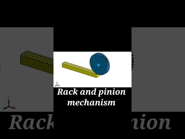 rack and pinion mechanism #youtubeshorts #automobile #technology #techboy #shorts #3d