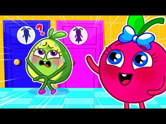 Which Restroom Should Avocado Baby Go To?  Potty Training With Pit & Penny