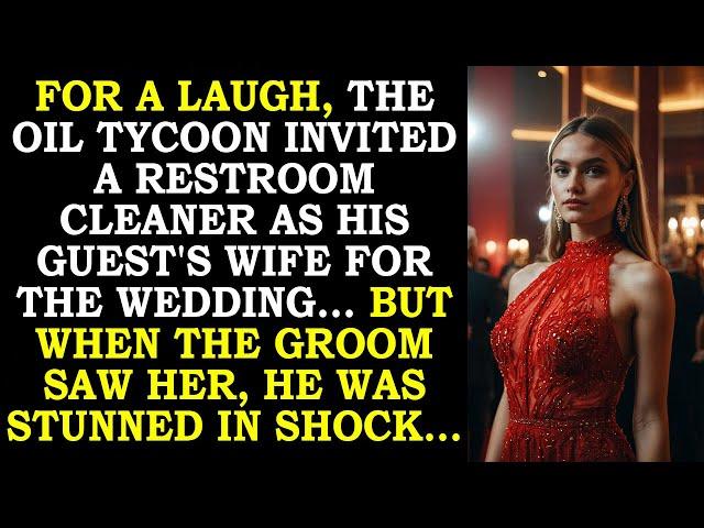 For laugh an oil tycoon invited a restroom cleaner as his friend's wife for the evening at a wedding