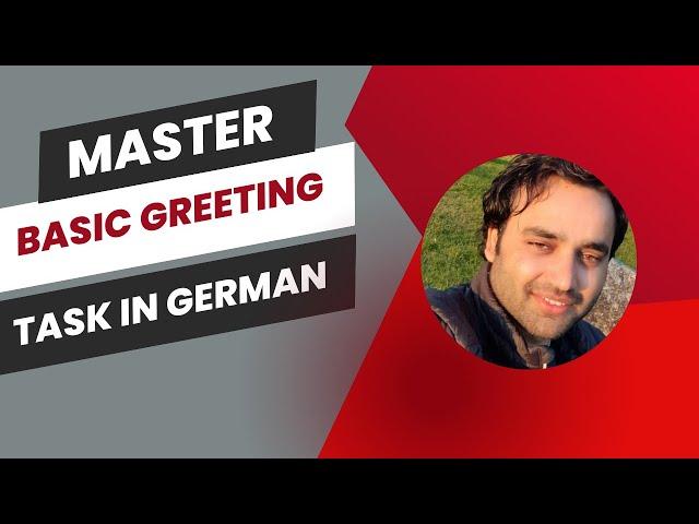 Basic Greeting task in German | Begrüßungen | Learn German A1 Phrases | German for beginners |