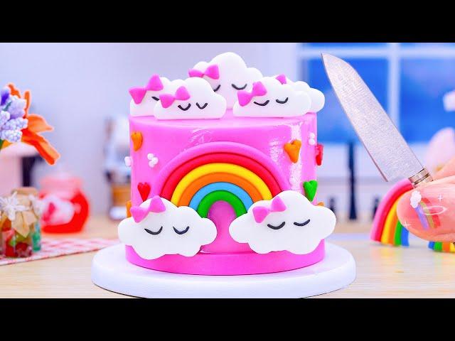 Perfect Miniature Rainbow Cake Decorating | How to Create Stunning Colorful Cakes by Mini Tasty