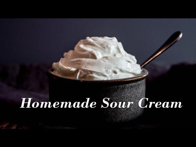 The Best Homemade Sour Cream | Super Thick and Rich Sour Cream at Home | Cinematic Cooking Log